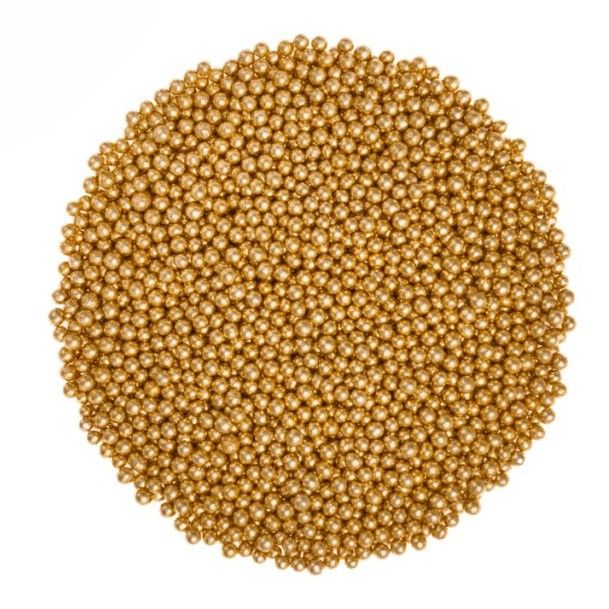 Arany színű, 4 mm-es cukorgyöngy 100 g]