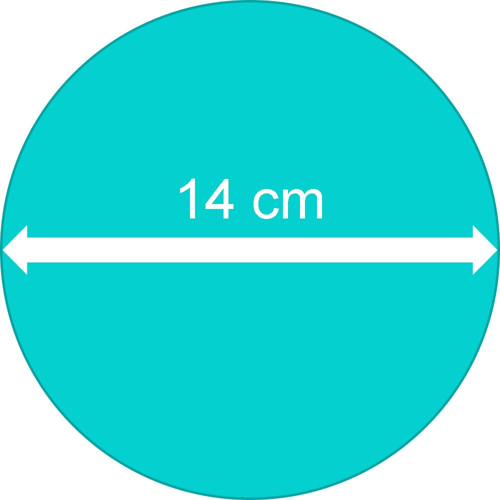 14 cm átmérőjű egyedi tortaostya vastag]