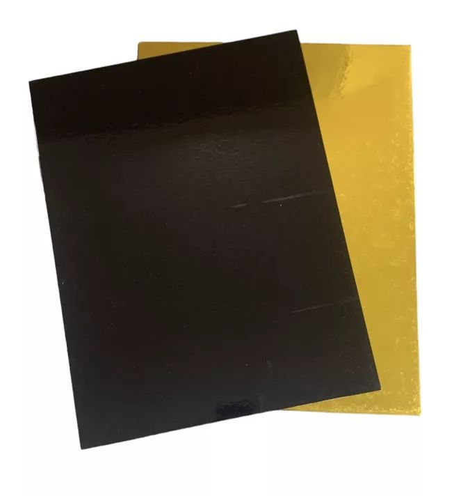 Tortaalátét 25x35 cm Black&Gold egyenes szélű]
