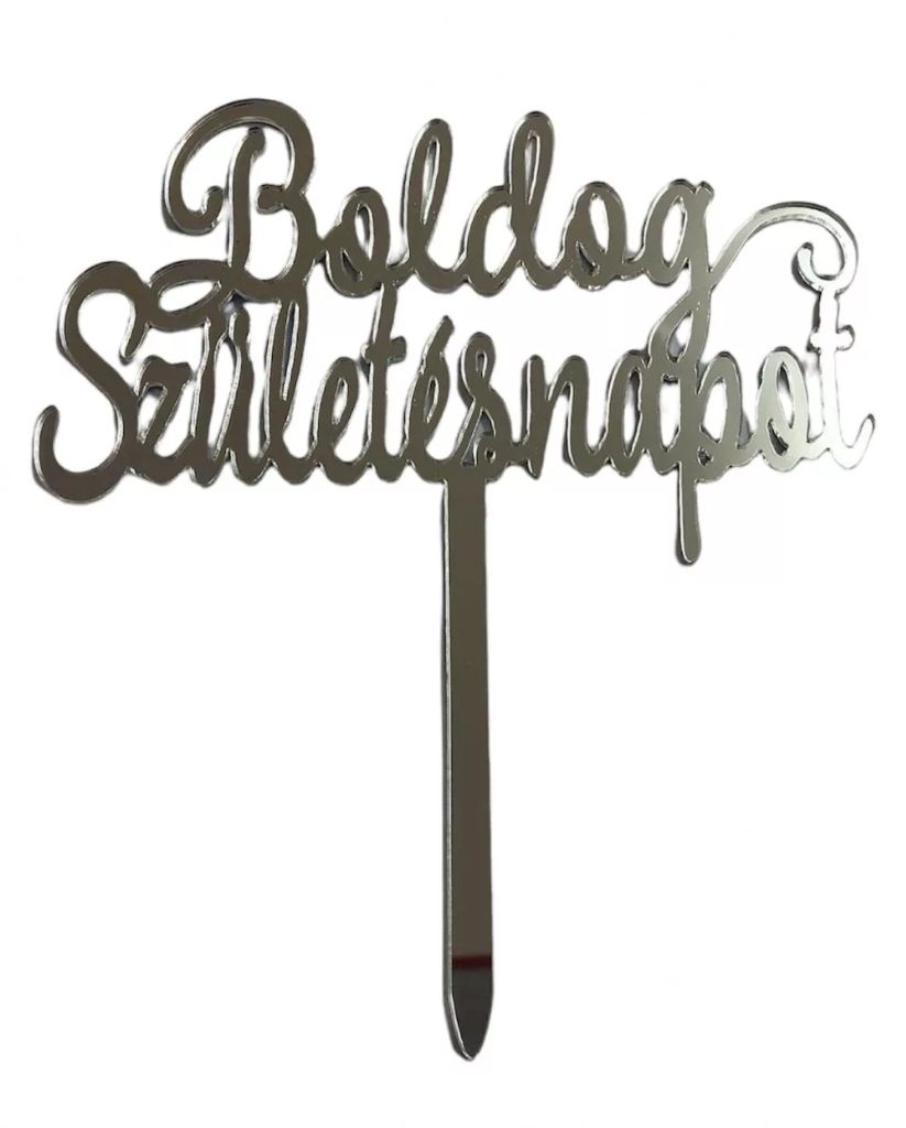 Tortabeszúró boldog születésnapot ezüst]