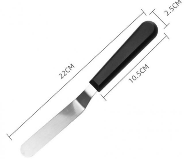Spatula 22x1,9 cm hajlított]