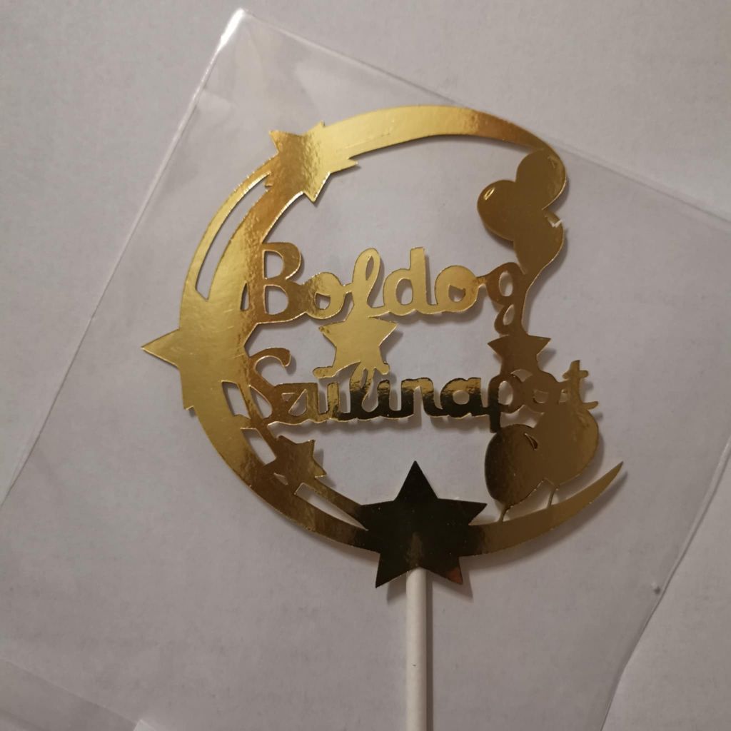Boldog születésnapot arany csillagos]