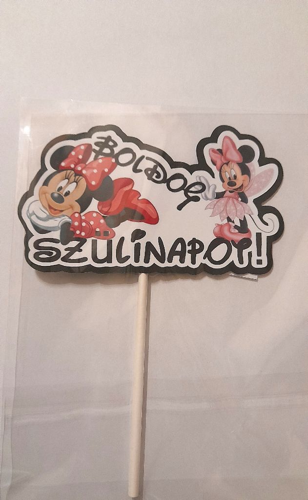 Boldog szülinapot Minnie rózsaszín+piros]