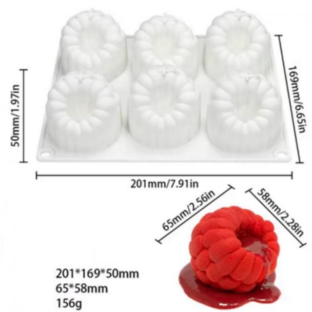 Szilikonforma málna 3D 6 üreg]