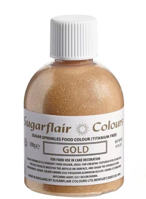 Sugarflair ehető csillámpor arany 100 g]