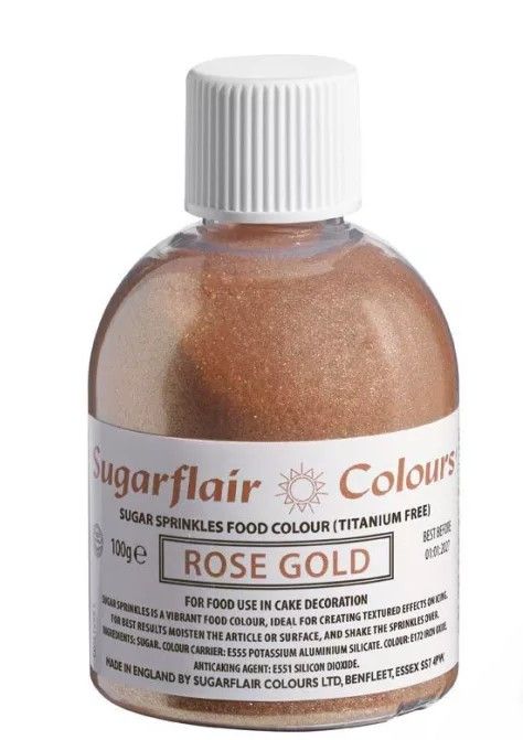 Sugarflair ehető csillámpor rose gold 100 g]
