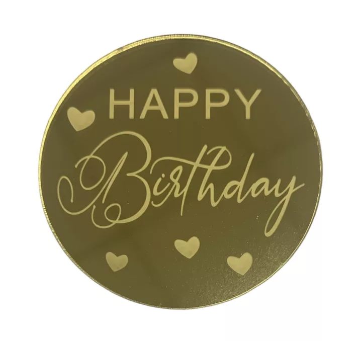 Torta korong arany - Happy Birthday]