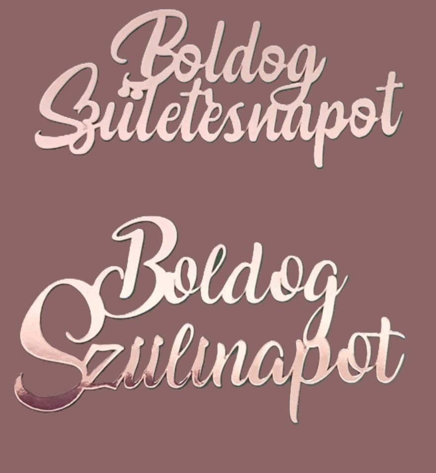 Boldog születésnapot tortadísz ezüst (2 db/csomag)]