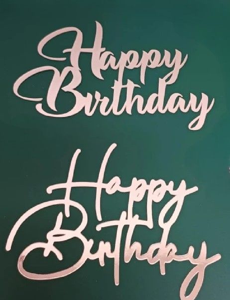 Happy Birthday tortadísz ezüst (2 db/csomag)]
