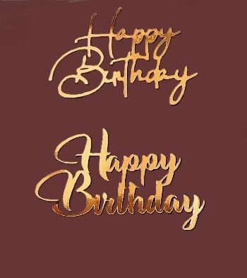 Happy Birthday tortadísz arany (2 db/csomag)]