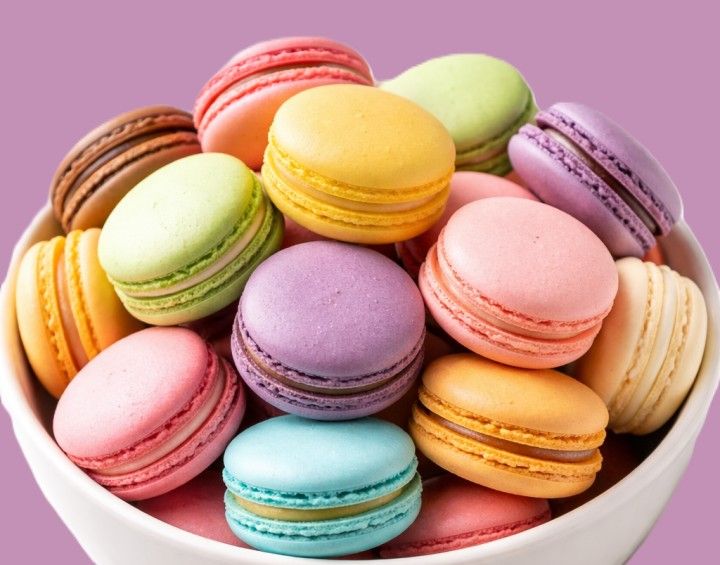 Színes macaron héj 12 db (6 pár)]
