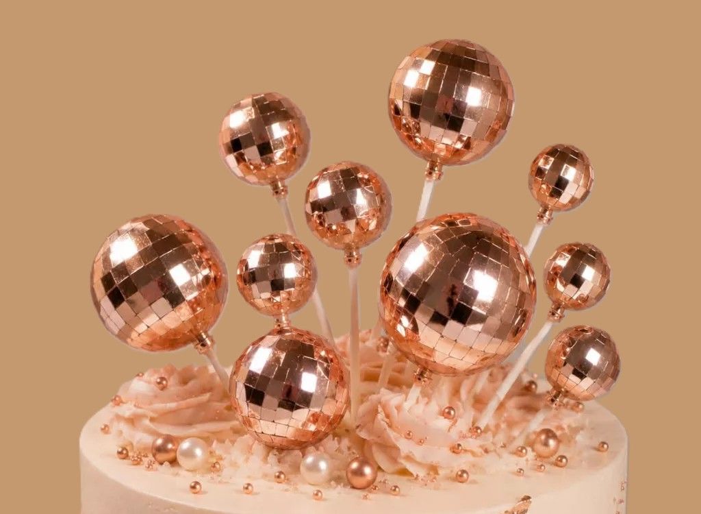 Disco gömb rosegold 12 db]