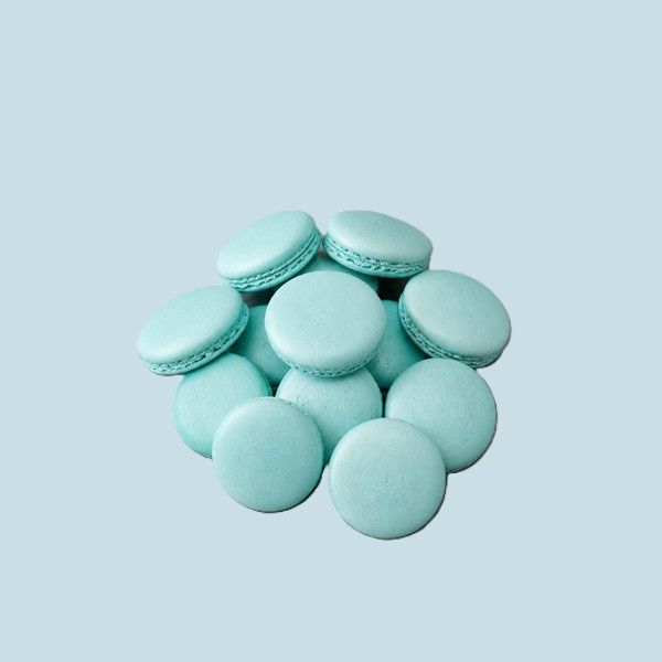 Türkiz macaron héj 12 db (6 pár)]