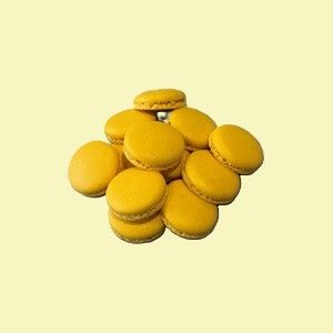 Citrosárga macaron héj 12 db (6 pár)]