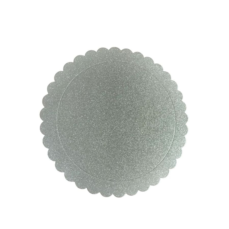 Csillogó ezüst tortaalátét 30 cm (2 mm)]