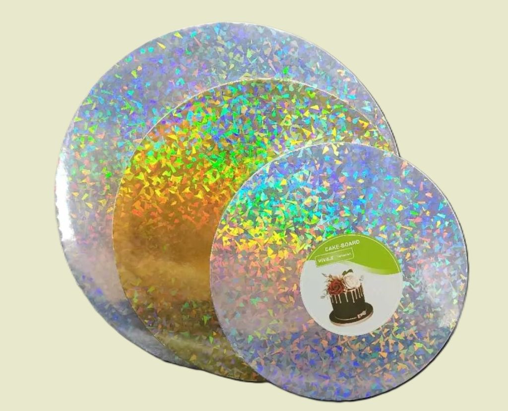 Ezüst kristály mintázatú 35 cm tortadob]