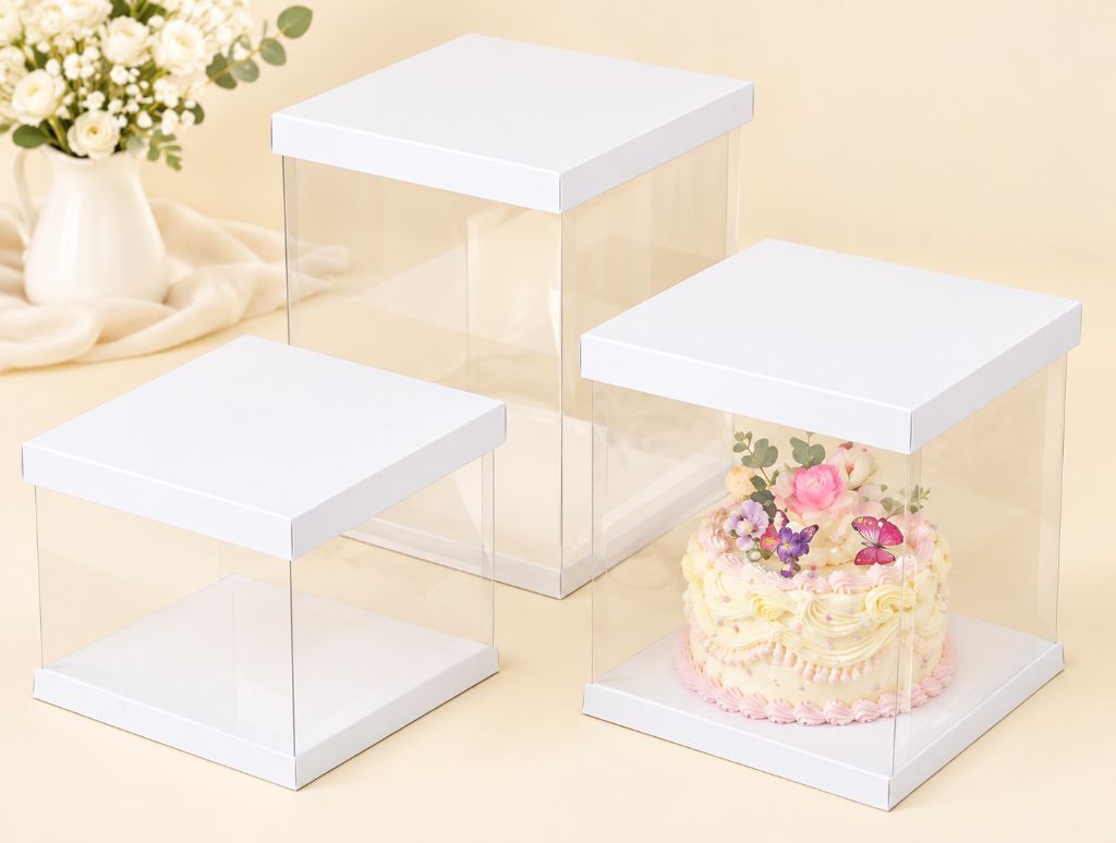Tortadoboz PET fehér 35x35x27 cm]